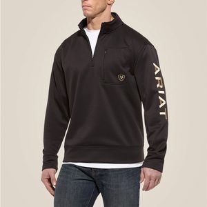 Ariat Tek Cold Series Team Logo 1/4 Zip Top Pullover Spellout Sweatshirt